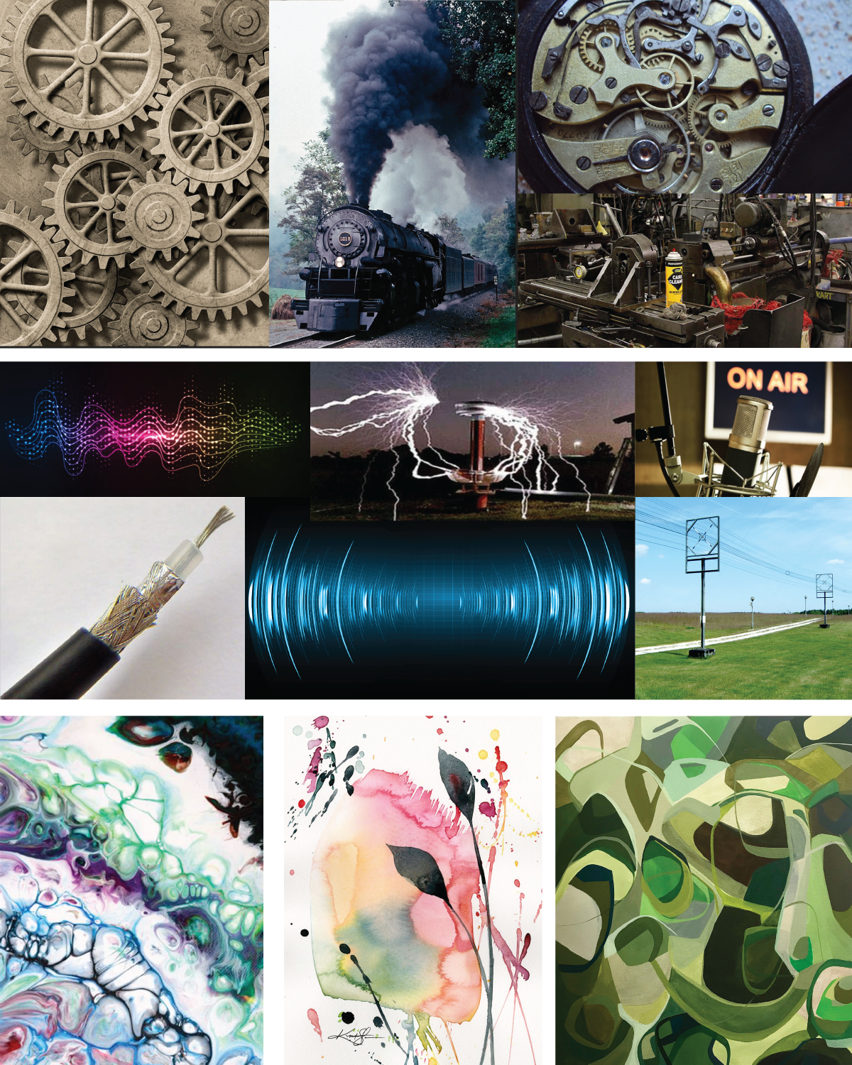 handwritten word clouds for the project